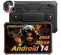 Blackview Active 8 Pro Tablette Incassable 10.36"" 2.4K FHD+ 24Go+256Go 22000mAh(33W) 48MP+16MP Android 14 Orange Avec W70 Pro