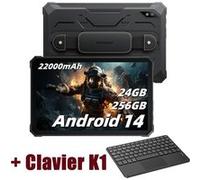 Active 8 Pro Tablette Incassable 10.36 2.4K FHD+ 16Go+256Go 22000mAh(33W) G99 48MP+16MP Android 13 Noir Avec Clavier K1