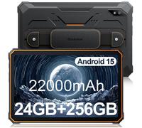 Blackview Active 8 Pro Tablette Incassable 10 Pouces,24Go RAM 256Go,Android 15,22000mAh,Double SIM 4G/5G WiFi/NFC/GPS/OTG/IP69K