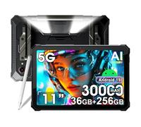 Blackview Active12 Pro 5G Tablette Tactile Incassable avec Projecteur 200LM, 30000mAh Batterie, Ecran 11'' FHD+, 36Go+256Go Tablet Android 15, 108MP+50MP, 2 Haut-Parleur Stéréo,IP68,NFC,GPS,OTG,FM