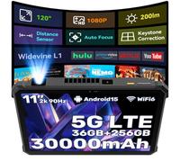 Blackview Active12Pro Outdoor Tablette avec 120" Projecteur, 30000 mAh/Chargeur 120 W, 36Go RAM + 256Go ROM, Tablette Robuste 11 Pouces FHD+ Android 15, 108MP + 50MP, Dimensity 7300/5G LTE/WiFi6/GPS