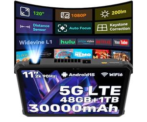 Blackview Active12Pro Outdoor Tablette avec 120" Projecteur, 48GB RAM + 1TB ROM, 30000 mAh/Chargeur 120 W, Android 15 Tablette Robuste 11 Pouces FHD+, 108MP + 50MP, Dimensity 7300/5G LTE/WiFi6/GPS