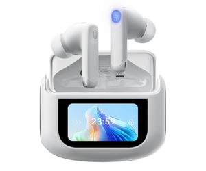 Blackview Airbuds 12 Écouteurs Bluetooth avec écran Tactile, écouteurs Intra-Auriculaires sans Fil avec réduction du Bruit ANC/ENC, IPX7, étanche IPX7, 40 Heures d'autonomie, Bluetooth 5.4 (Blanc)