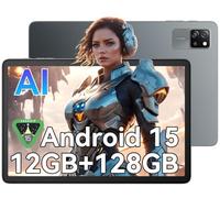 Blackview Android 15 Tablette,12 Go+128 Go(2To TF) PC Gaming Tablette,Octa Core,WiFi 6,10 Pouces Tablet,1280 * 800,5100mAh,8MP+5MP Widevine L1 avec GMS,Face ID,Bluetooth 5.2
