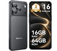 Blackview Android 16 Téléphone Portable, 64Go/2To, 4G Dual SIM | 5000mAh, Caméra 32MP IA, Écran 6.56" HD+, Smartphone Enfant/Aîné avec Coque, Face ID/IP54/3 Ans de Garantie