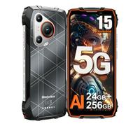 Blackview BL7000 24Go+256Go Telephone Portable Incassable, Double Écran 6.78" FDH+, Téléphone Débloqué 5G, 7500mAh Smartphone Incassable Etanche IP68, 50MP+32MP/Dual 5G/OTG/GPS/NFC (Orange)