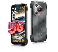 BLACKVIEW BL7000 5G [sans chargeur UE] Smartphone robuste AI Android 15 24 Go (8 + 16) + 256 Go 6,78" 120 Hz 7500 mAh 33 W NFC Orange