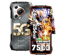Blackview BL7000 AI Android 15 Téléphone Portable Incassable, 24Go+256Go/2To Telephone 5G, 6.78" FHD+, 50MP AI Caméra, 7500mAh Smartphone Incassable Etanche, 4G&5G,NFC,OTG,GPS,Gemini AI 2.0, Orange