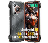 Blackview BL7000 Android 15 Téléphone Portable Incassable 5G, 24Go+256Go/SD-2To AI Telephone,6.78" FHD+,50MP AI Caméra,7500mAh Smartphone Incassable Etanche, 4G&5G,NFC,OTG,GPS,2 ans de garantie,Orange