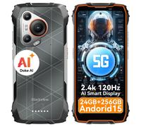 Blackview BL7000 orange Smartphone robuste pour l'extérieur - Ecran FHD+ 6,78", Akku 7500 mAh, 120 Hz, 5G, 50 MP Kamera, Android 15, NFC, 8+256Go, Double SIM, IP68/IP69K