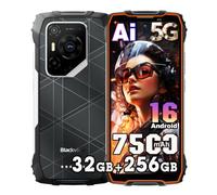 Blackview BL7000 Pro 5G Téléphone Portable Incassable Android 16, 32Go+256Go/TF 2To AI Téléphone, 6,78" FHD+120Hz, 50MP+32MP, 7500mAh, Smartphone Incassable IP68, NFC/OTG/GPS/FM/Orange