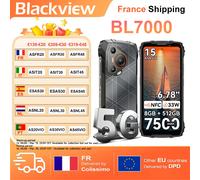 Blackview BL7000 Smartphone Robuste avec IA [sans chargeur UE], 5G, Android 15, 24GB (8+16) + 512GB, Écran 6,78" 120Hz, 7500mAh, 33W, NFC noir