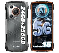 Blackview BL7000 Téléphone Portable Incassable 5G, Android 15 Smartphone 6,78''HD+ 120Hz, 24Go+256Go/TF 2To, Dimensity 6300, 50MP+32MP, Gemini AI, 5G Dual SIM/NFC/OTG