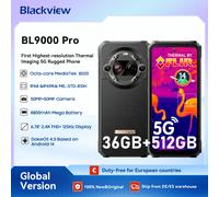 Blackview BL9000 PRO 5G Smartphone robuste 6.78 ''FHD affichage 12GB 512GB caméra d'imagerie infrarouge FLIR 8800mAh/120W Android 14 Black-12GB 512GB
