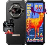 Blackview BL9000 Pro Android 14 Smartphone Incassable 5G,36Go+512Go,6.78 FHD+/8800mAh+120W/FLIR/Dual SIM/50MP/NFC Noir avec Blackview Airbuds 8 Noir G