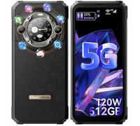 Blackview Smartphone BL9000 Incassable 5G 24Go+512Go 6.78"+ écran 1.32" 50MP Android 13 Noir
