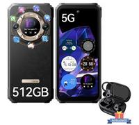 Blackview BL9000 Smartphone Incassable 5G Double Écran 24Go+512Go 6.78" 50MP Android 13 Or avec Écouteur Bluetooth Airbuds 60
