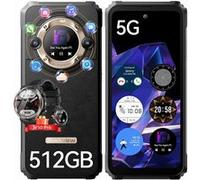 Smartphone Blackview A200 Pro 108MP 6.67 2.4K Écran AMOLED 24Go+256Go 5050mAh Android 13 Bleu avec Smartwatch Blackview W10E(Noir) Bleu