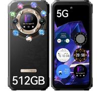 Blackview BL9000 Téléphone Portable Incassable 5G Double Écran 24Go+512Go 6.78"" FHD+/120Hz 50MP+50MP 8800mAh/120W Android13 NFC Or
