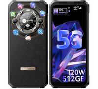 Smartphone Blackview BL9000 Téléphone Portable Incassable Débloque 5G 24Go+512Go 6.78+écran secondaire 1.32 50MP Android 13 NFC - Noir