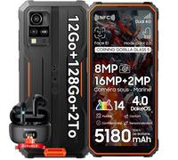 Blackview BV4800 Pro Smartphone Incassable 6,56"" 12Go+128Go Android 14 Dual SIM NFC Orange avec Blackview Airbuds 8