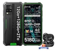 Blackview BV4800 Pro Smartphone Incassable 6,56 12Go+128Go Android 14 Dual SIM NFC Vert avec Airbuds 60 Vert G