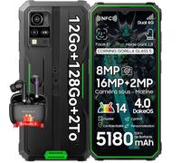Blackview BV4800 Pro Smartphone Incassable 6,56"" 12Go+128Go Android 14 Dual SIM NFC Vert avec Blackview Airbuds 8