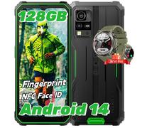Blackview BV4800 Pro smartphone incassable 6,56'' - 12Go (4+8)/128Go, Android 14, NFC, Vert + Montre W50 Pro