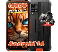 Blackview BV4800 Pro smartphone robuste 6,56 pouces Android 14 12Go/128Go Orange + Smartwatch W50 Pro