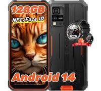 Blackview BV5300 Pro Smartphone Incassable 4G 6.1 7Go+64Go 13MP+8MP 6580mAh NFC Orange avec Smartwatch Blackview R30(Noir) Orange