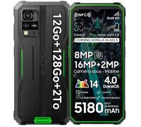 Blackview BV4800 Pro Téléphone Portable Incassable 6,56"" (4+8)Go+128Go Smartphone Android 14 5180mAh 16MP,Dual SIM,NFC - Vert
