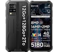 Smartphone Blackview Téléphone Portable Incassable BV5300 Pro 6.1 7Go+64Go 13MP 6580mAh NFC Noir avec Ecouteurs Bluetooth Blackview Airbuds6(Blanc)