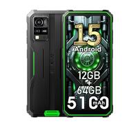 Blackview BV4800 SE Android 15 Téléphone Portable Incassable, 4G Ruggedisé Débloqué 12GB+64GB/2To,Écran 6.56'' 90Hz,16MP IA, IP69K Résistant à l'eau,3 Slot,GPS,NFC,OTG,FM,Gemini AI 2.0, Vert