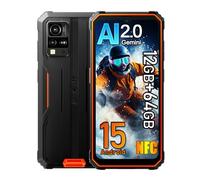 Blackview BV4800 SE Android 15 Téléphone Portable Incassable, 4G Ruggedisé Débloqué 12GB+64GB/2To, Écran 6.56'' 90Hz,16MP IA, IP69K Résistant à l'eau Smartphone,3 Slot/GPS/NFC/OTG/FM/Gemini AI 2.0