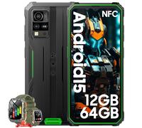 Blackview BV4800 SE Smartphone Incassable 6,56"" 12Go+64Go 5100mAh Dual SIM Android 15 Vert avec Smartwatch Blackview W80 Pro