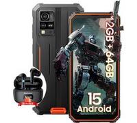 Blackview BV4800 Smartphone Incassable Android 13 6,56 6Go+64Go 5180mAh 13MP Orange avec Écouteur Bluetooth Airbuds8(Noir) Orange