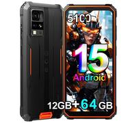 Blackview BV4800 SE Smartphone Incassable Android 15 6.56",5100mAh,12Go+64Go/2To,16MP+8MP, Dual SIM NFC Face ID - Orange