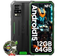 Blackview BV4800 SE Smartphone Incassable 6,56"" 12Go+64Go 5100mAh Dual SIM Android 15 Vert avec Smartwatch Blackview W50 Pro