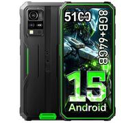 Blackview BV4800 SE Smartphone Robuste Android 15 6,56 pouces 12Go RAM 64Go,5100mAh,IP68/IP69K,NFC,Dual SIM 4G,5G Wifi,Face ID,Vert