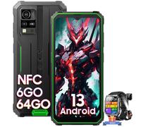 Blackview BV4800 SE Téléphone Portable Incassable 6.56"" Android 15 12Go+64Go 5100mAh Vert avec Blackview W60