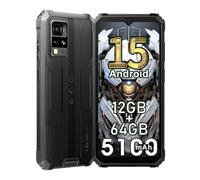 Blackview BV4800SE Android 15 Téléphone Portable Incassable, 12Go+64Go/2To Telephone Débloqué 4G, 16MP AI Camera, 5100mAh, 6.56" HD+ Smartphone Incassable,5G WiFi,GPS,NFC,OTG,FM,Gemini AI 2.0, Noir