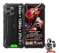 Blackview BV5300 Plus Smartphone Incassable Android 13 6,1" 128 Go 6580mAh NFC Vert avec Blackview AirBuds 100