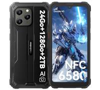 Blackview BV5300Plus Téléphone Portable Incassable, Android Telephone Portable Écran 6.1" HD+, 6580mAh, 128Go ROM/TF 2To, Double SIM 4G, Caméra 13MP Smartphone Incassable NFC/IP69K/Face ID/GPS/OTG