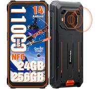 Blackview BV6200 Plus(2025) Téléphone mobile d'extérieur sans contrat, 11000mAh/18W/5W Reverse Charging, 24GB+256GB,98DB haut-parleur, 6.56", IP69, Gemini, NFC