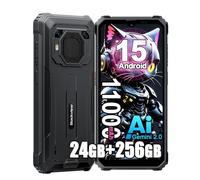 Blackview BV6200 Plus Android 15 Téléphone Portable Incassable 2025, 24Go+256Go/2TB Téléphone Débloqué,11000mAh,16MP Caméra AI, 6.56" HD+ Smartphone Incassable Etanche,4G,GPS,NFC,OTG,FM,Noir