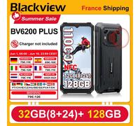 BLACKVIEW BV6200 Plus [Sans chargeur UE] Smartphone Renforcé 32Go(8+24) + 128Go 11000mAh Android 15 Téléphone mobile 6.56'' 90Hz NFC vert