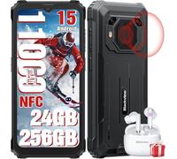 Blackview BV6200 Plus Téléphone Incassable 2025, Batterie 11000mAh Téléphone Portable Incassable 24Go+256Go/2To TF, 6.56" HD+, Caméra AI 16MP+13MP,NFC/GPS/98dB Haut-Parleurs Smartphone 2 Ans Garantie