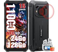Blackview BV6200 Plus Téléphone Incassable 2026, Batterie 11000mAh Téléphone Portable Incassable 24Go+128Go/2To TF, 6.56" HD+, Caméra AI 16MP+13MP,NFC/GPS/98dB Haut-Parleurs Smartphone 2 Ans Garantie