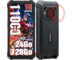 Blackview BV6200 Plus Téléphone Incassable 2026, Batterie 11000mAh Téléphone Portable Incassable 24Go+128Go/2To TF, 6.56" HD+, Caméra AI 16MP+13MP,NFC/GPS/98dB Haut-Parleurs Smartphone 2 Ans Garantie