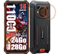 Blackview Smartphone BV6200 Plus - Android 15, 32 Go (8+24) + 128 Go, 11000 mAh, IP68/IP69K, Orange